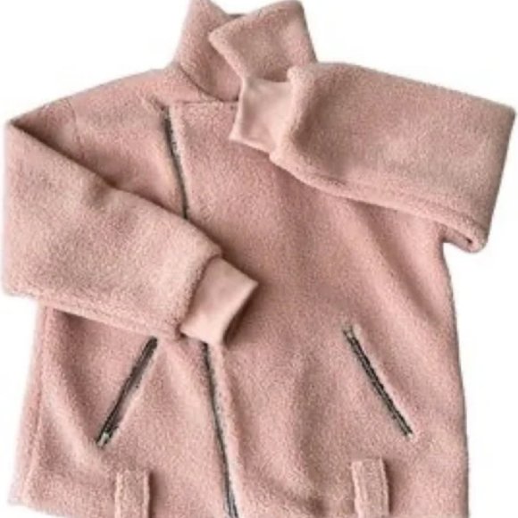 Newbury Kustom Blush Sherpa Moto Jacket -  Small - Picture 3 of 6